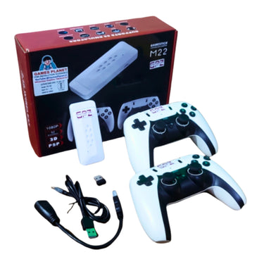 Playtastic M22 Retro Game Console – Plug & Play Classic Gaming System with Wireless Controllers